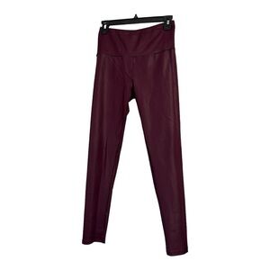 Goldsheep Women’s liquid Leggings high rise  Maroon Size M